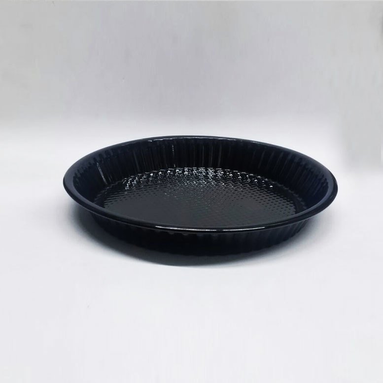 Emaye Tart Kalıbı 30 cm 1. Kalite Siyah Emaye Kek Kalıbı