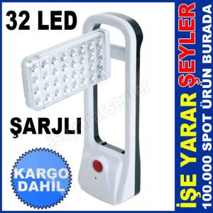 32 LED ŞARJLI ÇALIŞMA MASASI LAMBASI IŞILDAK KD