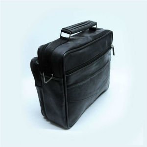 Gerçek Deriden Üretilmiş Omuz Askılı ve Kulplu 5 Cepli Büyük Boy Unisex Yatay El Çantası