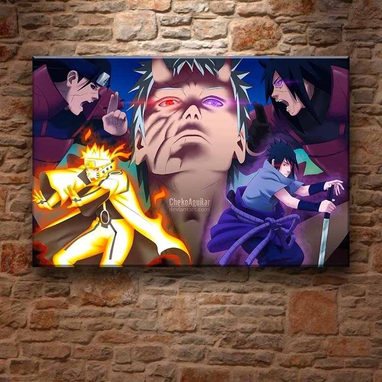 NARUTO MELEK&ŞEYTAN 7 değişen ölçü ORİJİNAL KANVAS TABLO