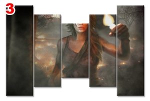 TOMB RAIDER 7 STİL 5 PARÇALI KANVAS TABLO