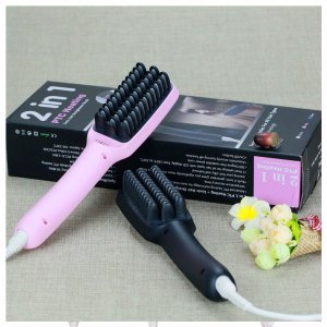 İyonizer Saç Düzleştirici Fırça Tarak - Saç Şekillendiren Isıtıcı Tarak - Kochler 2 in 1 PTC Isıtıcı