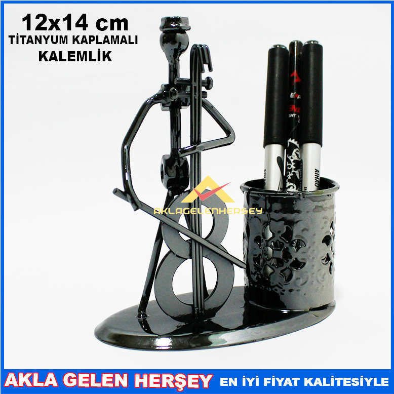 METAL TİTANYUM KAPLAMA CELLO ÇALAN ADAM BİBLO