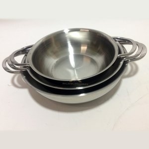 17.5cm-19.5cm-21.5cm ÇAPINDA CAM KAPAKLI 3LÜ OMLET TAVA