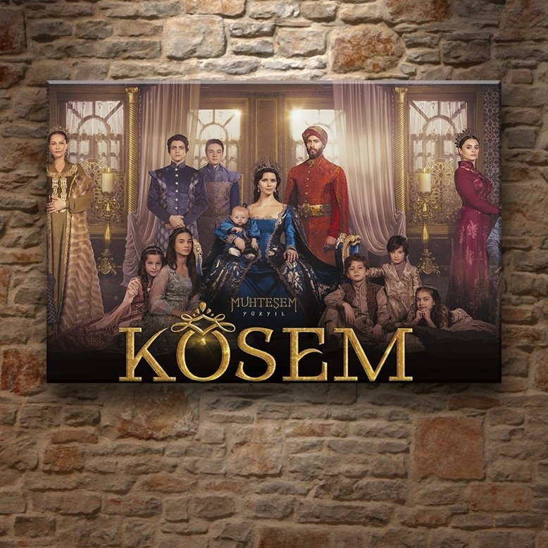 MUHTEŞEMYÜZYIL KÖSEM 7 değişen ölçü ORİJİNAL KANVAS TABLO