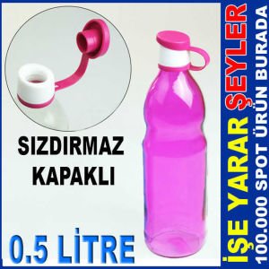 0.5 LT RENKLİ SIZDIRMAZ KAPAK SU ve SÜT ŞİŞESİ