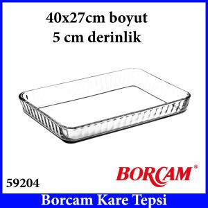 BORCAM KARE TEPSİ 59204 40X27X5 PAŞABAHÇE GENİŞ HAZNELİ VE KALİTELİ ÜRÜN