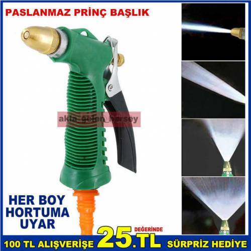 Yüksek Basınçlı Su Tabancası Fıskiyeli Bahçe Sulama Tabancası,Tetik Tayzikli Araba Yıkama Tabancası