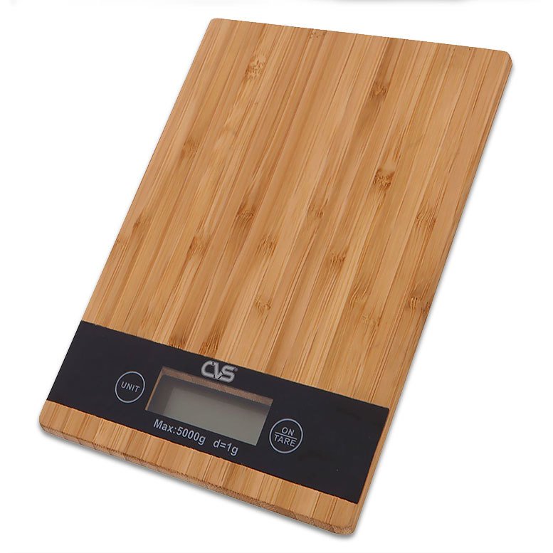 CVS DN-3700 Mutfak Tartısı Ahşap Zemin Motifli Şık Tasarım 5kg Kapasiteli Mutfak Terazisi
