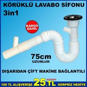 ÇAMAŞIR, BULAŞIK MAKİNESİ BAĞLANTI LAVABO SİFONU