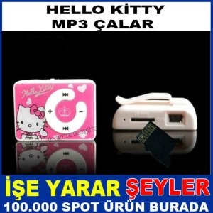 USB ŞARJLI RENKLİ HELLO KİTTY MİNİ MP3 ÇALAR