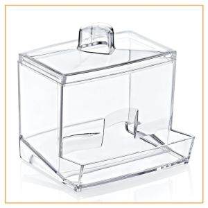 9x9x7 Ebatlarında Freehome Kulak Pamuğu Kapaklı Organizer Kulak Pamuklarınızı Koyup Rahatça Alın