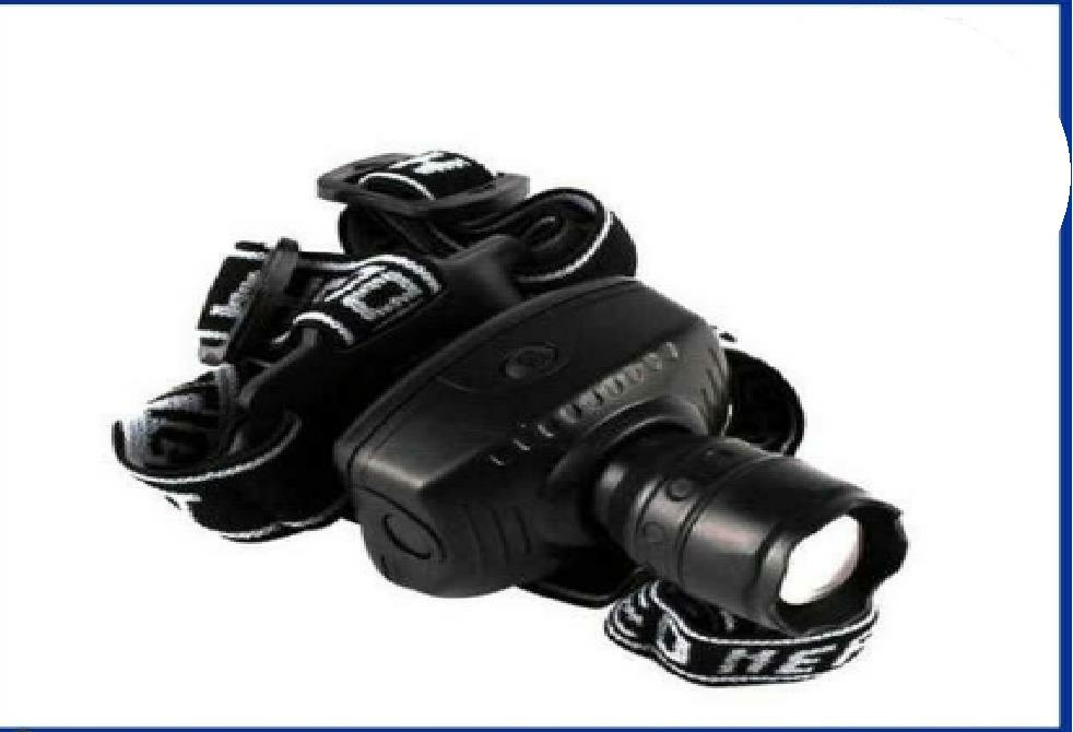 3w Led'li Profesyonel Şarjlı Kafa Feneri Zoomlu