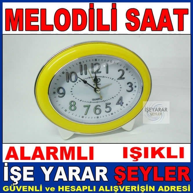 ALARMLI VE MELODİLİ MASA SAATİ YÜKSEK SES