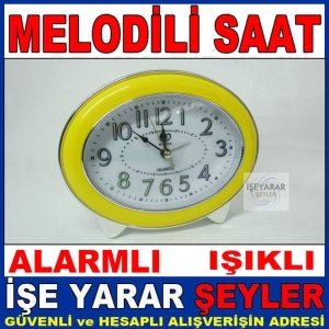 ALARMLI VE MELODİLİ MASA SAATİ YÜKSEK SES
