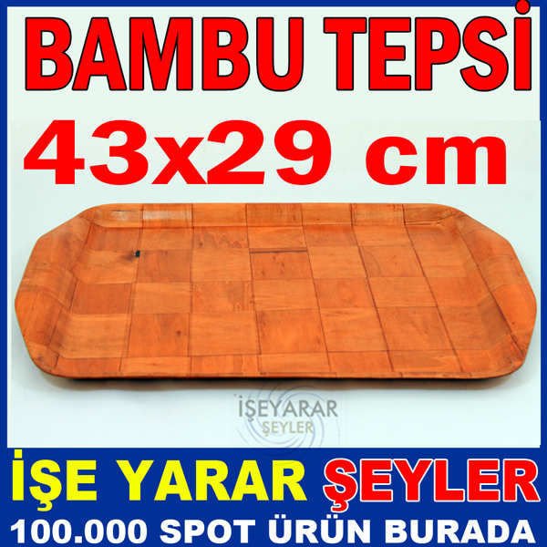 BAMBU AĞACINDAN ÜRETİLMİŞ 43x29cm ŞIK TEPSİ