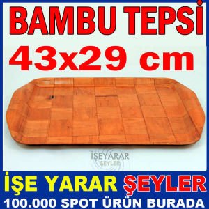BAMBU AĞACINDAN ÜRETİLMİŞ 43x29cm ŞIK TEPSİ
