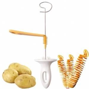 Spiral Patates Dilimleme Aparatı Patates Cips Yapma Dilimleyici Çubukta Patates