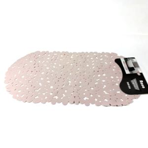 Özel Malzemeden Vantuzlu Kaymaz Banyo Paspası Duş Kaydırmaz 34x68 Pembe Açık