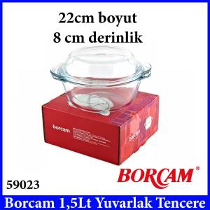 BORCAM 1,5LT YUVARLAK TENCERE 59023 BOY 22CM DERİNLİK 8CM PAŞABAHÇE KALİTELİ VE GÜVENİLİR ÜRÜN