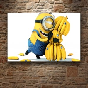MINION AND BANANA 7 değişen ölçü ORİJİNAL KANVAS TABLO