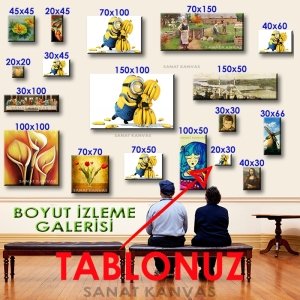 MINION AND BANANA 7 değişen ölçü ORİJİNAL KANVAS TABLO