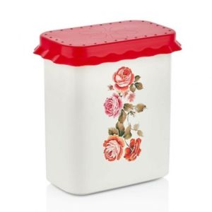 Özmet 2,5 Lt Gül Desenli Erzak Ve Saklama Kabı Yükseklik 24 cm, Genişlik 13 cm, En 8 cm