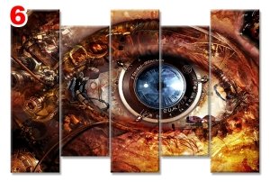 TEKNO KAMERA GOZ 7 STİL 5 PARÇALI KANVAS TABLO