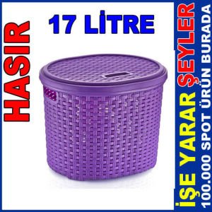 17 LT HASIR DESENLİ ÇOK AMAÇLI ÇAMAŞIR SEPETİ