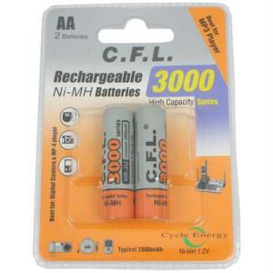 Cfl 3000 Mah Aa Şarjlı Kalem Pil 2'li Blister