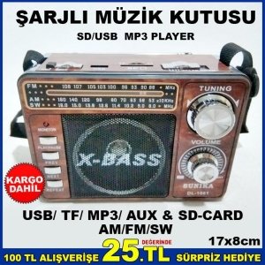 FENERLİ 3 BAND X-BASS ŞARJLI MÜZİK KUTUSU DL1061