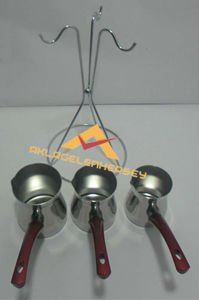 BEHAMO 4'LÜ SET LÜX PASLANMAZ ÇELİK CEZVE TAKIMI