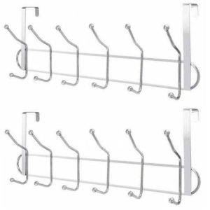 Paslanmaz çelik Kromajlı 2 adet amerikan Kapı Askısı 12 kancalı