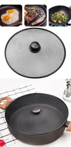 Tencere Kapağı Modeli 33cm Jumbo Büyük Boy Metal Telli Yağ Sıçratmaz Kapak Tava,Ocak,Ortam Koruyucu