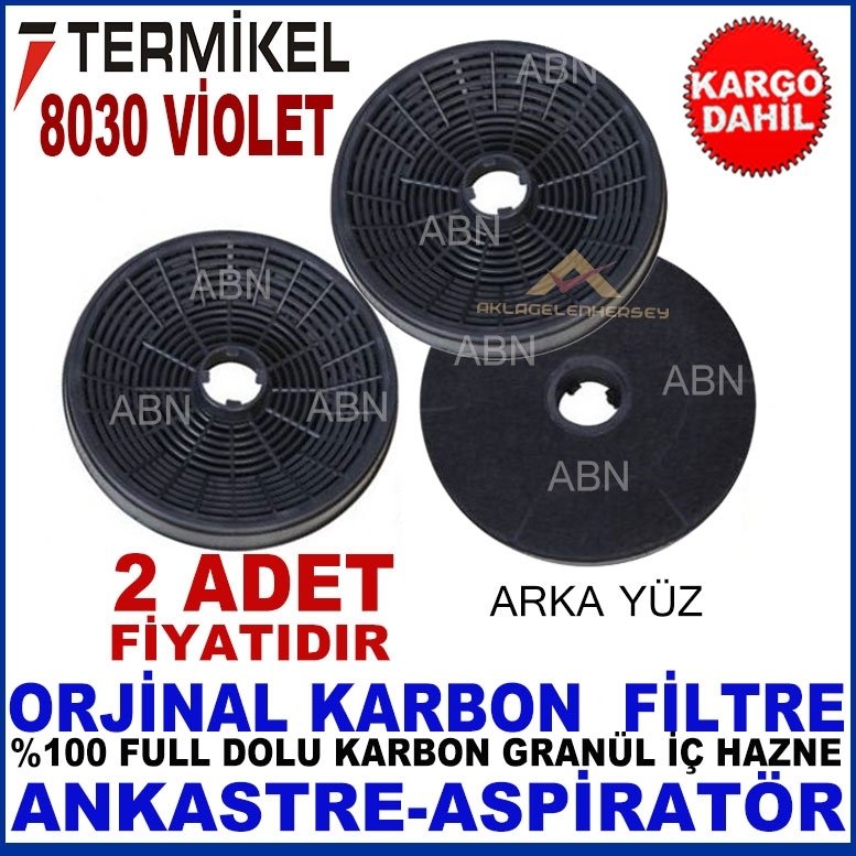 TERMİKEL 8030 VİOLET ANKASTRE DAVLUMBAZ GRANÜL KARBON FİLTRE