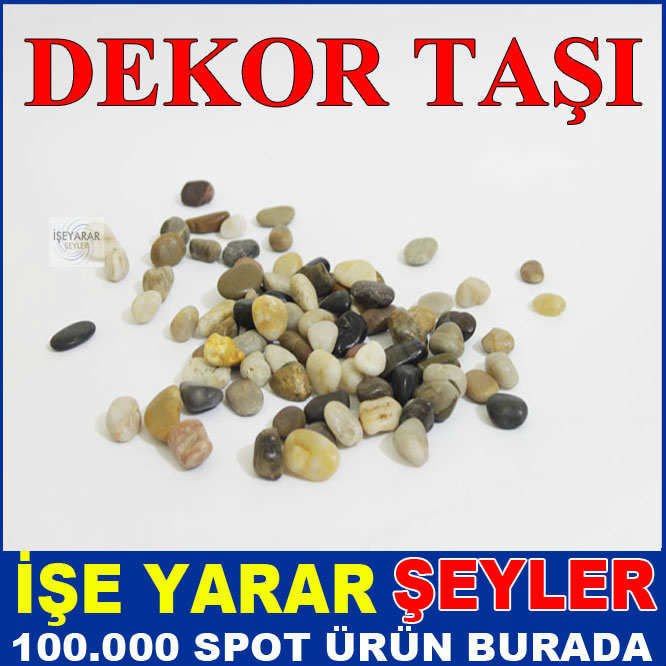 DENİZ TAŞLARINDAN TOPLANMIŞ RENKLİ DEKOR TAŞI