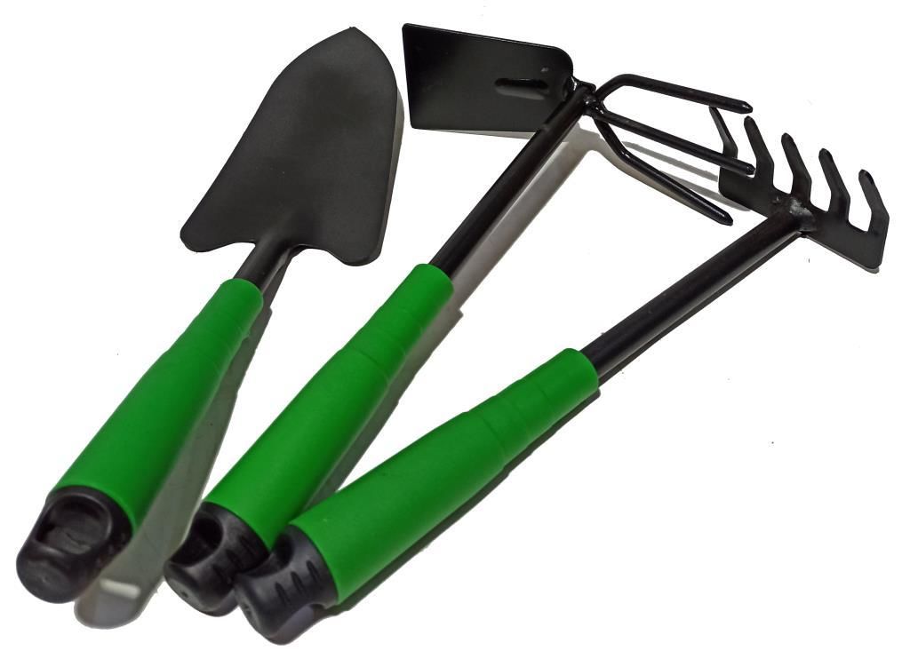 Kürekli Tırmıklı Çapalı Dayanıklı ve Sağlam 3'lü Bahçe Çapa Seti 31cm Uzunlukta Sağlam ve Dayanıklı
