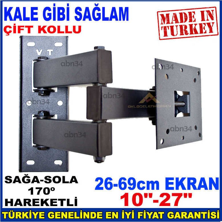 LED TV-LCD Televizyonlar için Çift Kollu Hareketli Katlanabilir TV Askı Aparatı VT 222 HC PRO-1