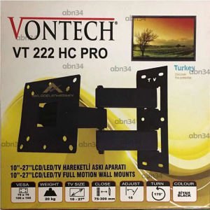 LED TV-LCD Televizyonlar için Çift Kollu Hareketli Katlanabilir TV Askı Aparatı VT 222 HC PRO-1