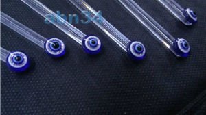 Altın Yaldızlı Krisal Taş İşleme Cam Çay Kaşığı Takımı 6 Adet El İşçiliği İle Camdan Üretilmiştir