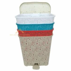 DERİ DESENLE KİRLİ SEPETİ BANYO 50x35x42 SAĞLAM YAPI VE ŞIK TASARIM GENİŞ HAZNELİ