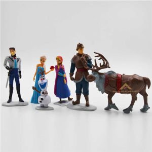 Frozen Karlar Ülkesi Kahramanlarından Oluşan 6 Parça Oyuncak Figürleri Elsa,Anna,Olaf,Kristoff,Hans