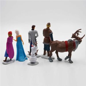 Frozen Karlar Ülkesi Kahramanlarından Oluşan 6 Parça Oyuncak Figürleri Elsa,Anna,Olaf,Kristoff,Hans