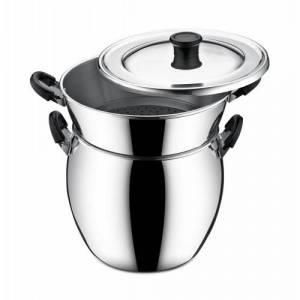 Alüminyum Kuskus Tenceresi 14 Litre Özel Üretim 3 Parça Paslanmaz Her Tür Ocağa Uygun %100 Türk Malı