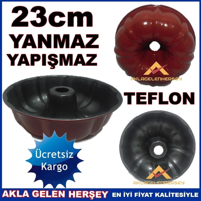 KARGO DAHİL ORTASI DELİK 23cm YUVARLAK TEFLON KEK KALIBI