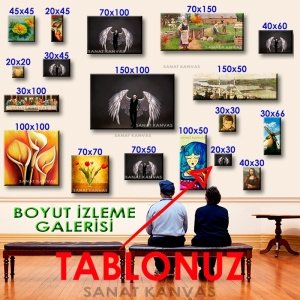 LUCIFER KANATLI ŞEYTAN 7 değişen ölçü ORİJİNAL KANVAS TABLO