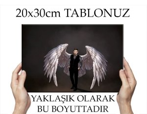 LUCIFER KANATLI ŞEYTAN 7 değişen ölçü ORİJİNAL KANVAS TABLO
