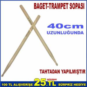 YAPICI BANDO 5B TAHTADAN ÜRETİM BAGET-TRAMPET SOPASI DAVUL, BANDO, GEÇİT TÖRENİ, OKUL MERASİMİ