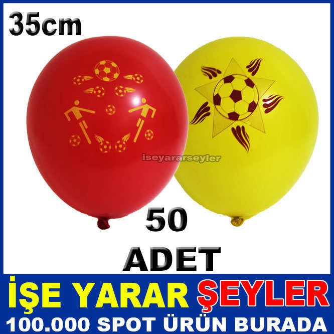 KIRMIZI ve SARI RENKLERDE 50 ADET BALON