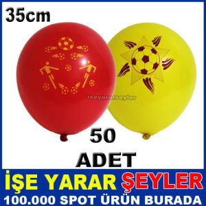 KIRMIZI ve SARI RENKLERDE 50 ADET BALON